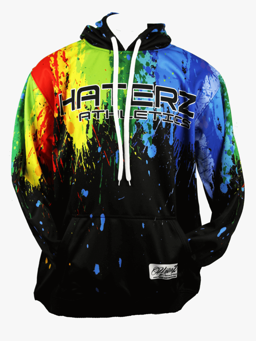 Haterz Paint Splatter Hoodie"
 Class=, HD Png Download, Free Download