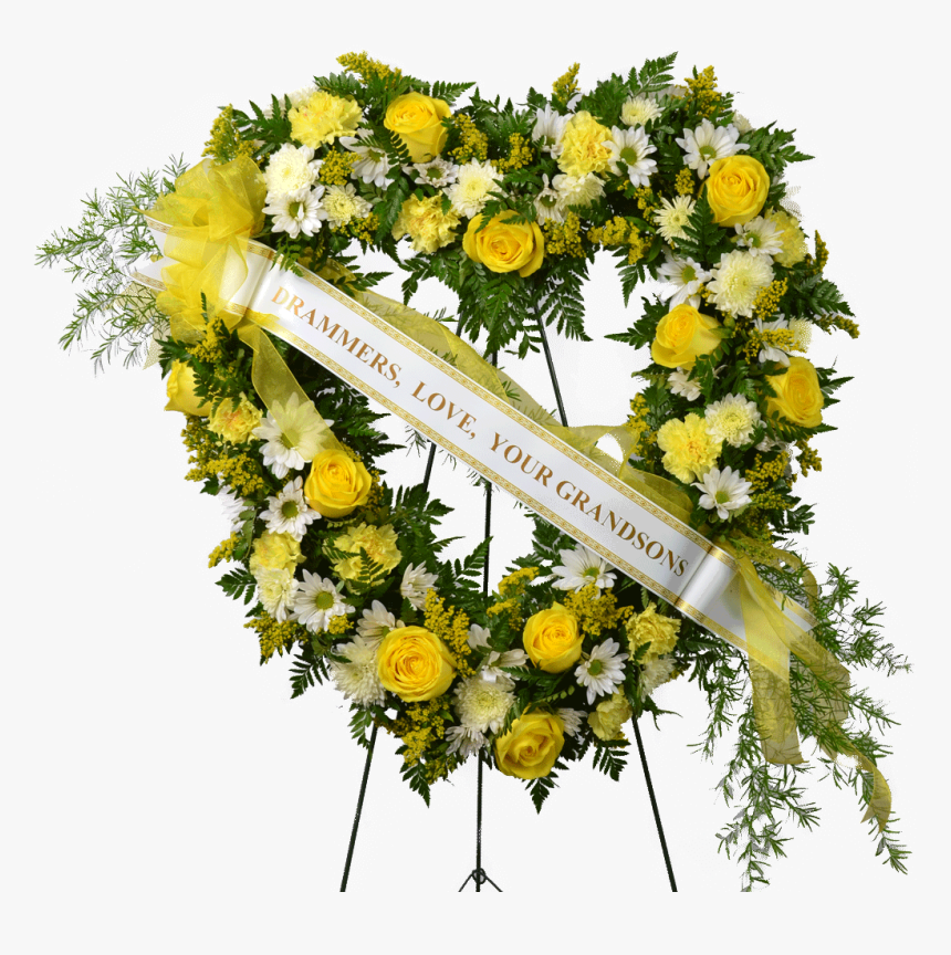 Heart Wreath For Funeral , Png Download, Transparent Png, Free Download