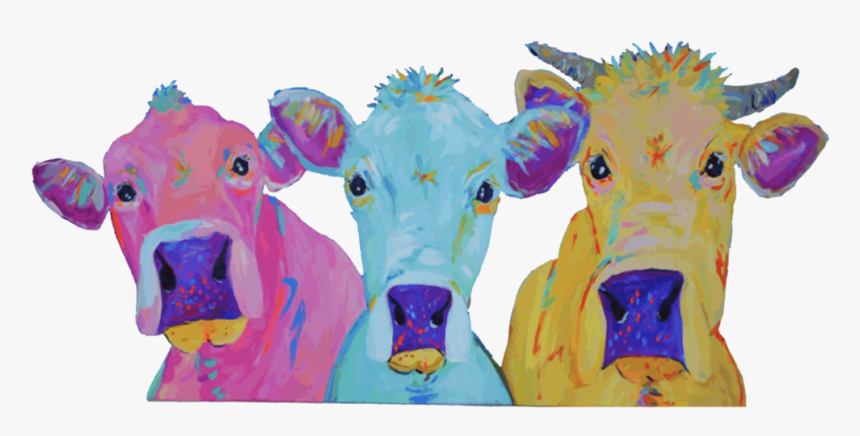 Watercolor Cows Trio Luckybird Clothing Co, HD Png Download, Free Download