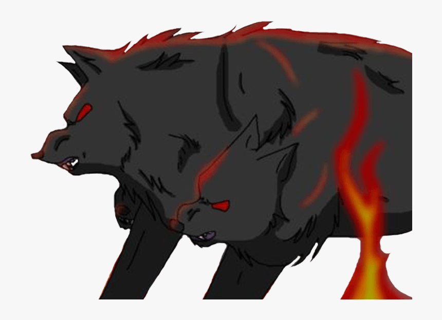 Cerberus From Wolf Song Looking To The Left With Fire, HD Png Download, Free Download