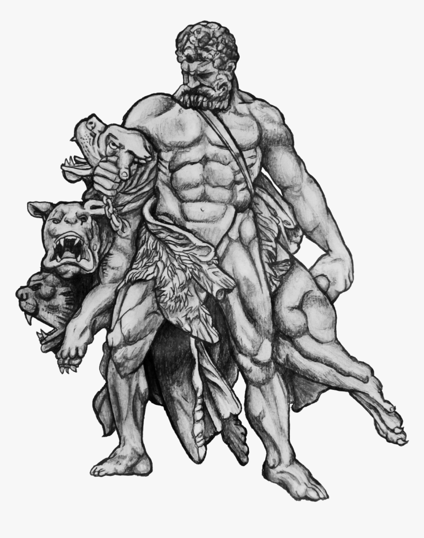 Hercules Cerberus Tattoo Design Png Hercules Tattoo, Transparent Png, Free Download