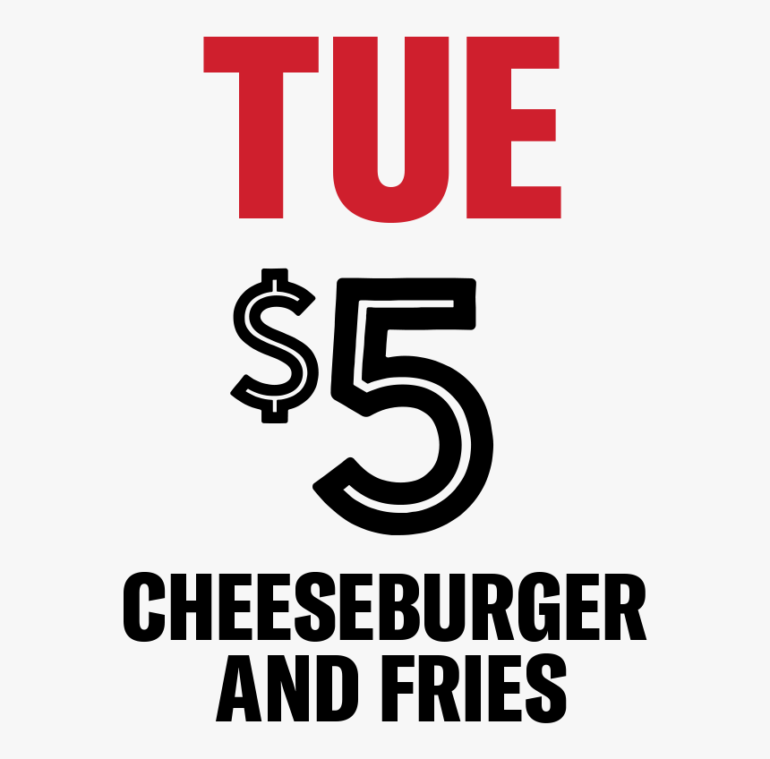 $5 Cheeseburger & Fries, HD Png Download, Free Download