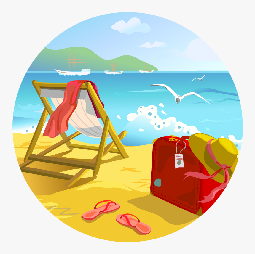 Beach Summer Clip Art, HD Png Download, Free Download