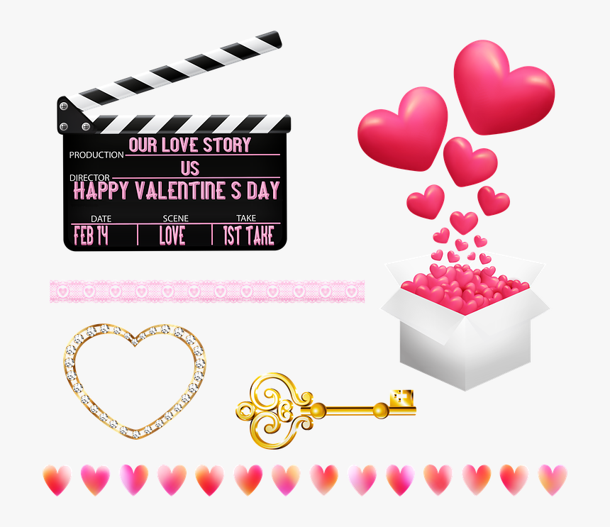 Valentine Clip Art, Valentine Banner, Valentine Candle - Png Hearts, Transparent Png, Free Download