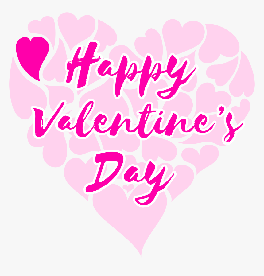 Valentine Clip Art Valentine"s Day Clipart - Happy Valentines Day With Hearts, HD Png Download, Free Download