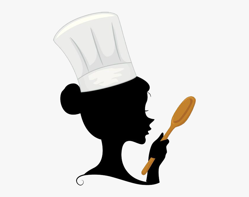Woman Her Cooking Hand Chef Spoon In Clipart - Female Chef Cartoon Png, Tra...