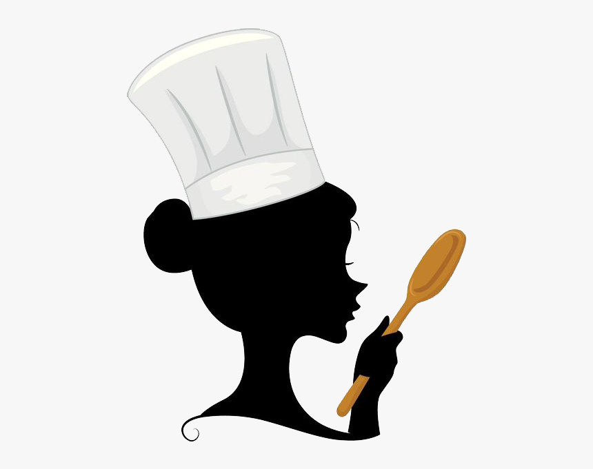 Woman Her Cooking Hand Chef Spoon In Clipart - Female Chef Cartoon Png, Transparent Png, Free Download