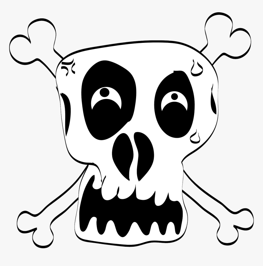 Funny Skull Svg Clip Arts 600 X 578 Px - Skull And Crossbones Funny, HD Png Download, Free Download