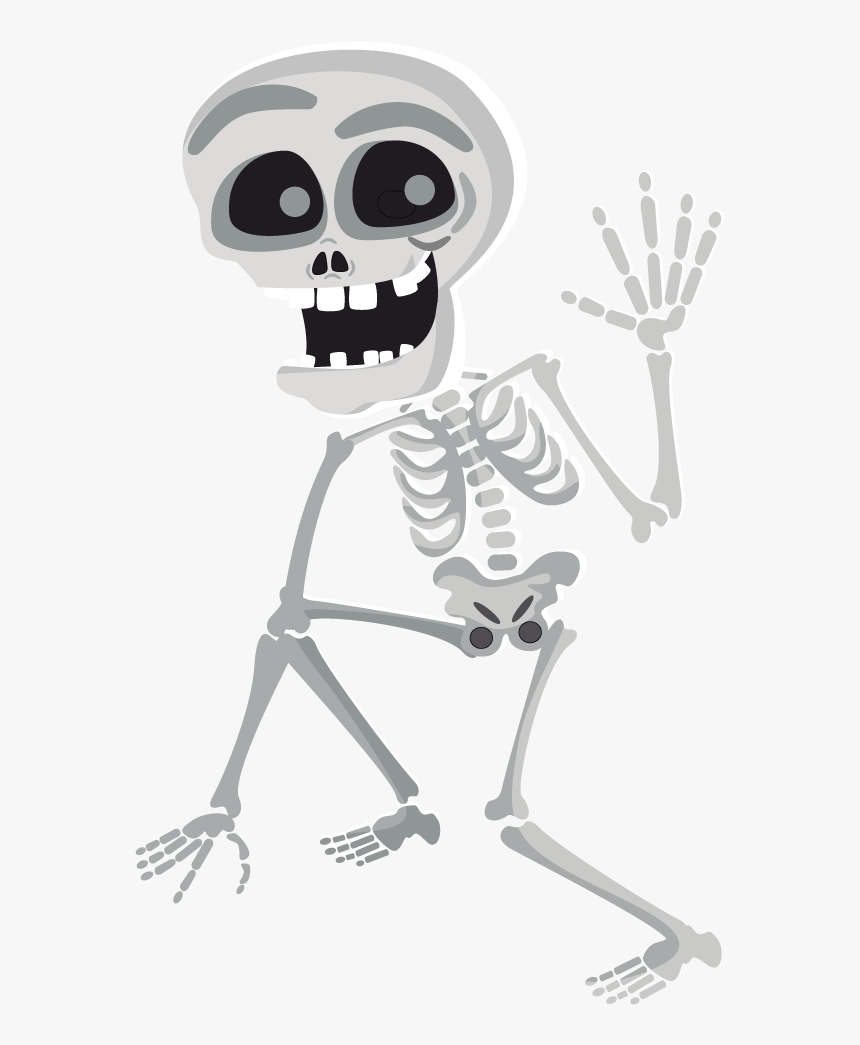 Skeleton Clipart Free Clipart Images Clipartcow - Clip Art Free Halloween Skeleton, HD Png Download, Free Download