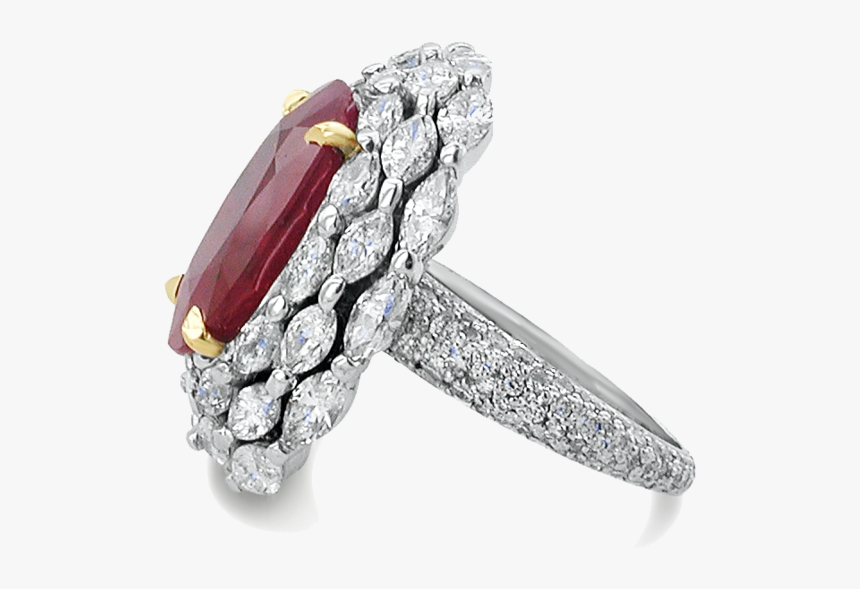 Cad Man Jewellery Ruby Ring Side - Engagement Ring, HD Png Download, Free Download