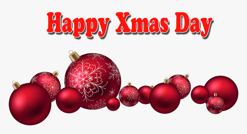 Xmas Day Png Transparent Image - Red Christmas Ornaments Png, Png Download, Free Download