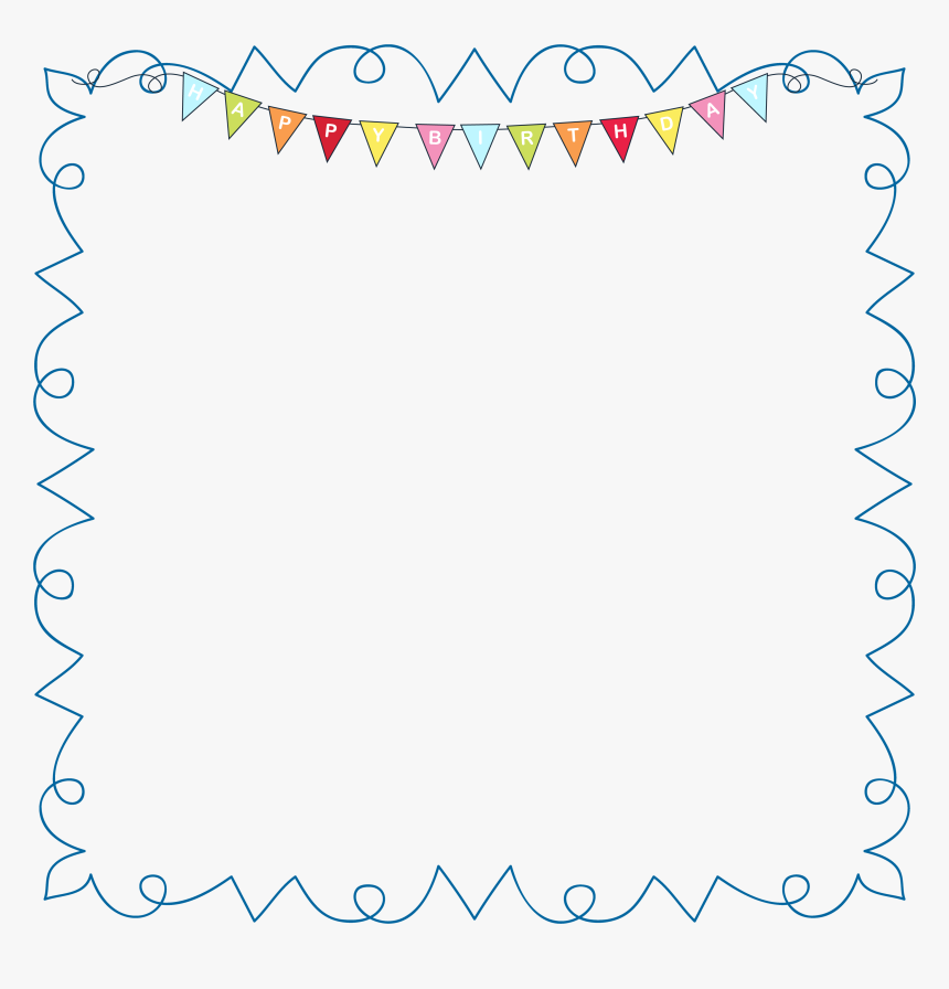 Frames Clipart Happy Birthday Ilrations Hd Images - Frame Transparent Birthday Border, HD Png Download, Free Download