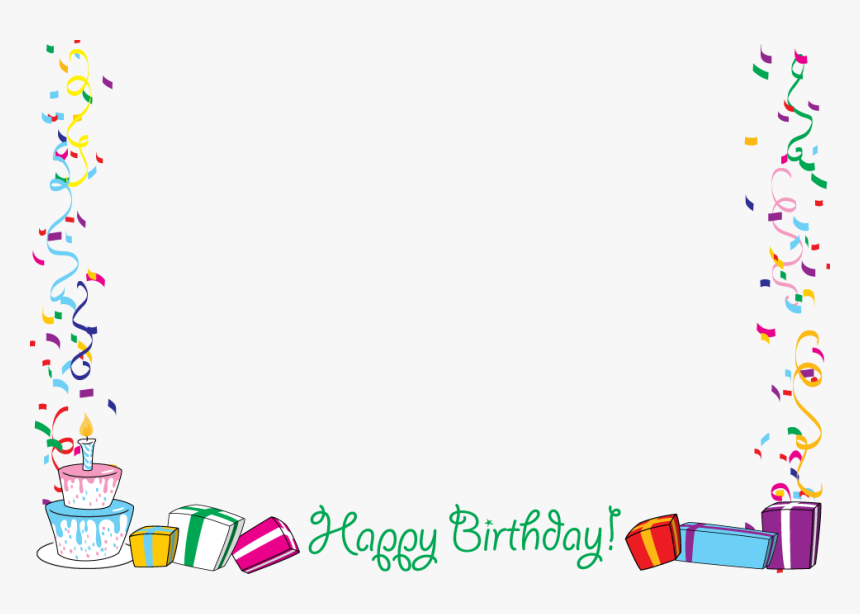 Frame Clipart Happy Birthday - Birthday Border Png, Transparent Png, Free Download