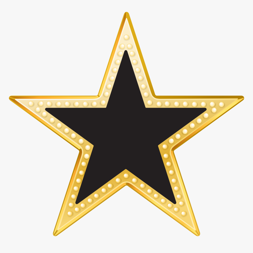 Gold And Black Star Png Transparent Clip Art Image - Transparent Background Star Png, Png Download, Free Download