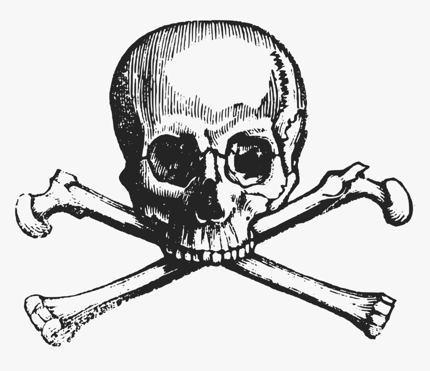 Skull Png Hd Images - Vintage Skull And Crossbones, Transparent Png, Free Download