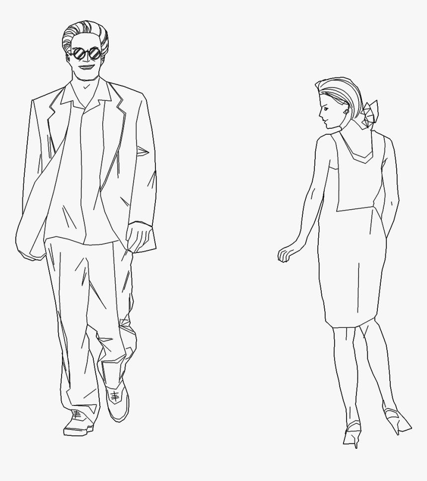 Transparent Human Figure Png - Human Figures For Elevation Drawing, Png Download, Free Download