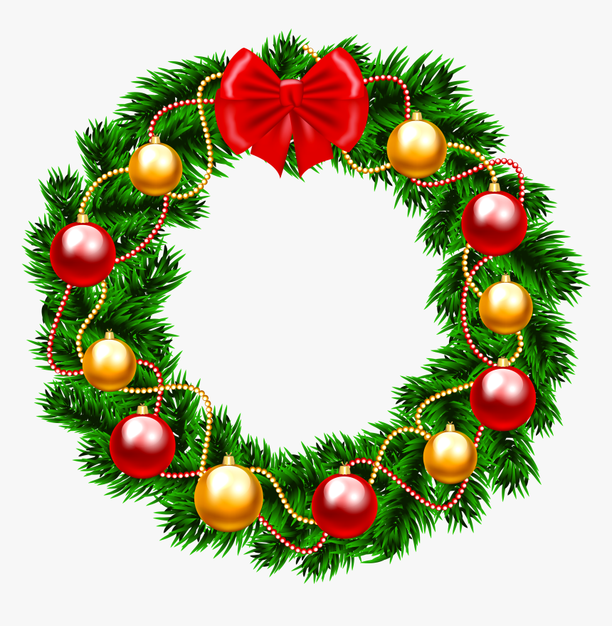 Christmas Wreath Png Clipart Image - Christmas Wreath Png Transparent, Png Download, Free Download