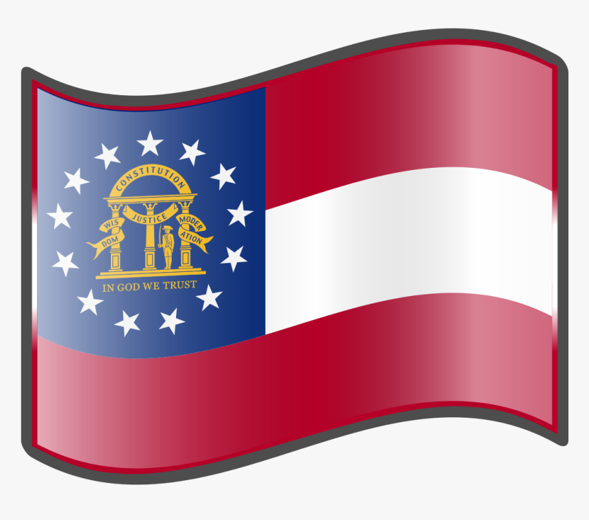 Transparent Georgia Flag Png - Georgia State Flag Drawing, Png Download, Free Download