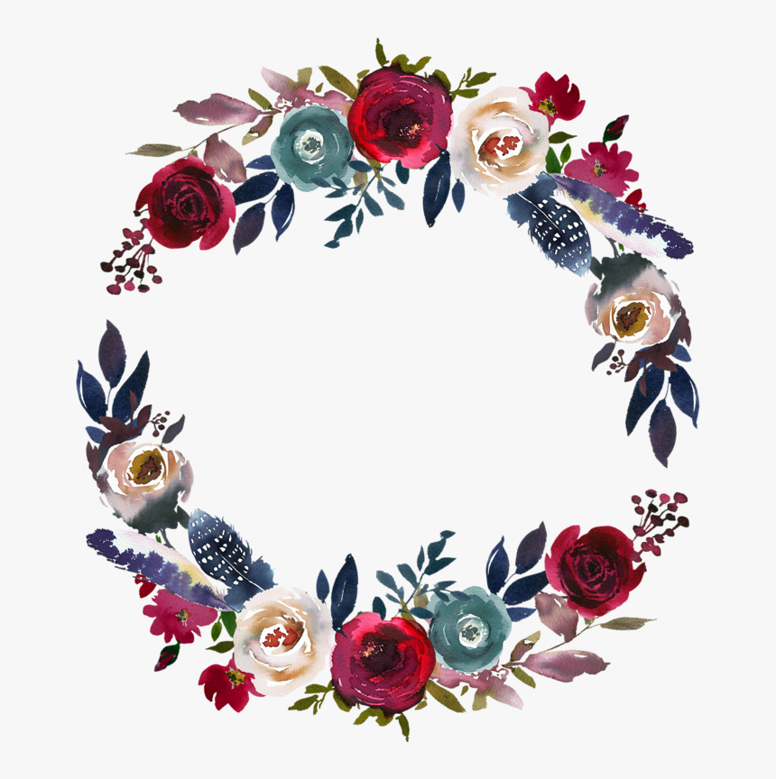 Фото, Автор ✿lili@ ✿ На Яндекс - Clipart Watercolor Floral Wreath, HD Png Download, Free Download