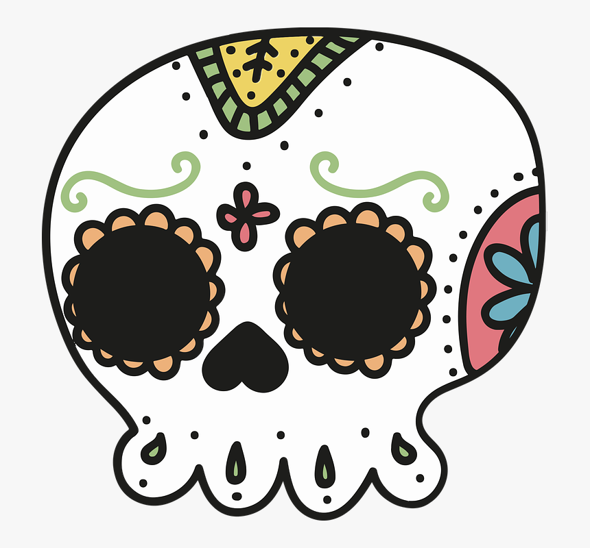 Day Of The Dead, Mexico, Skull, Skeleton, Drawing - Mexico Day Of The Dead Drawings, HD Png Download, Free Download