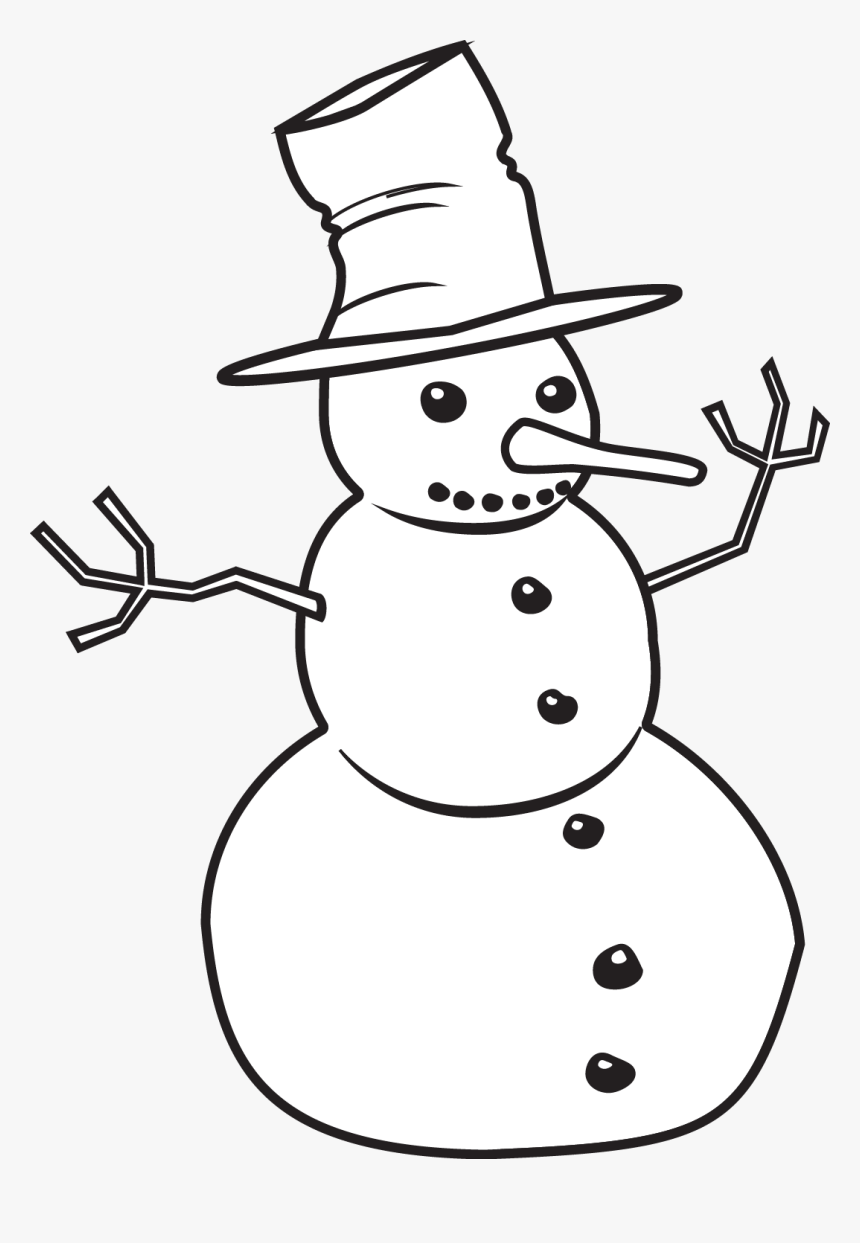 Snowman Black And White Snowman Clipart Black And White - Snowman Black And White, HD Png Download, Free Download