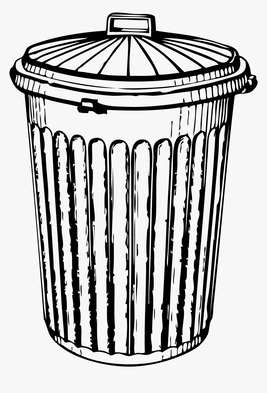 Png Download Classroom Trash At Trend - Trash Can Black And White, Transparent Png, Free Download