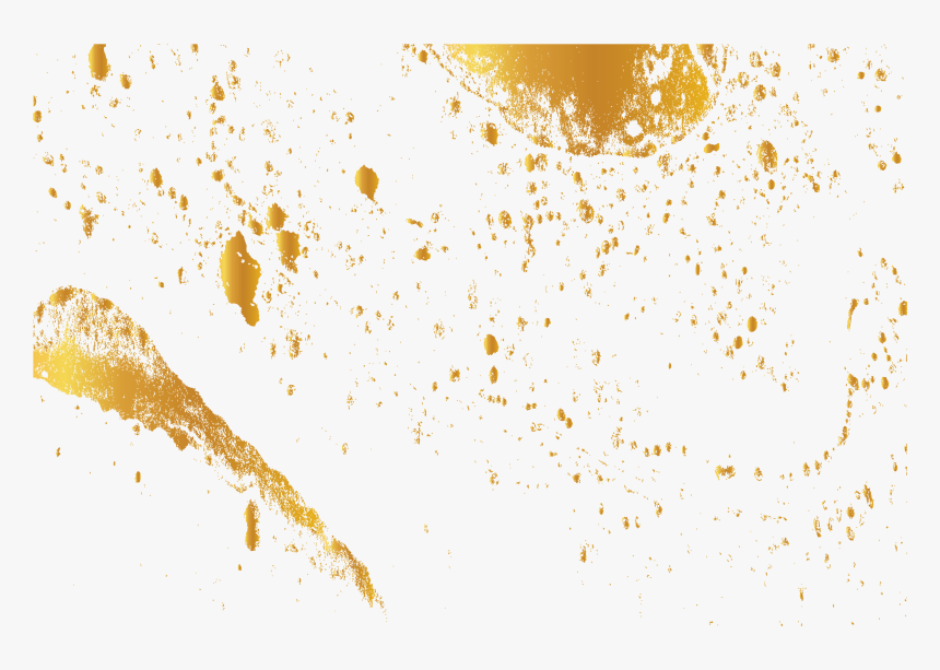 Vector Shading Splash Effect Gold Free Transparent - Gold Paint Splatter Png, Png Download, Free Download