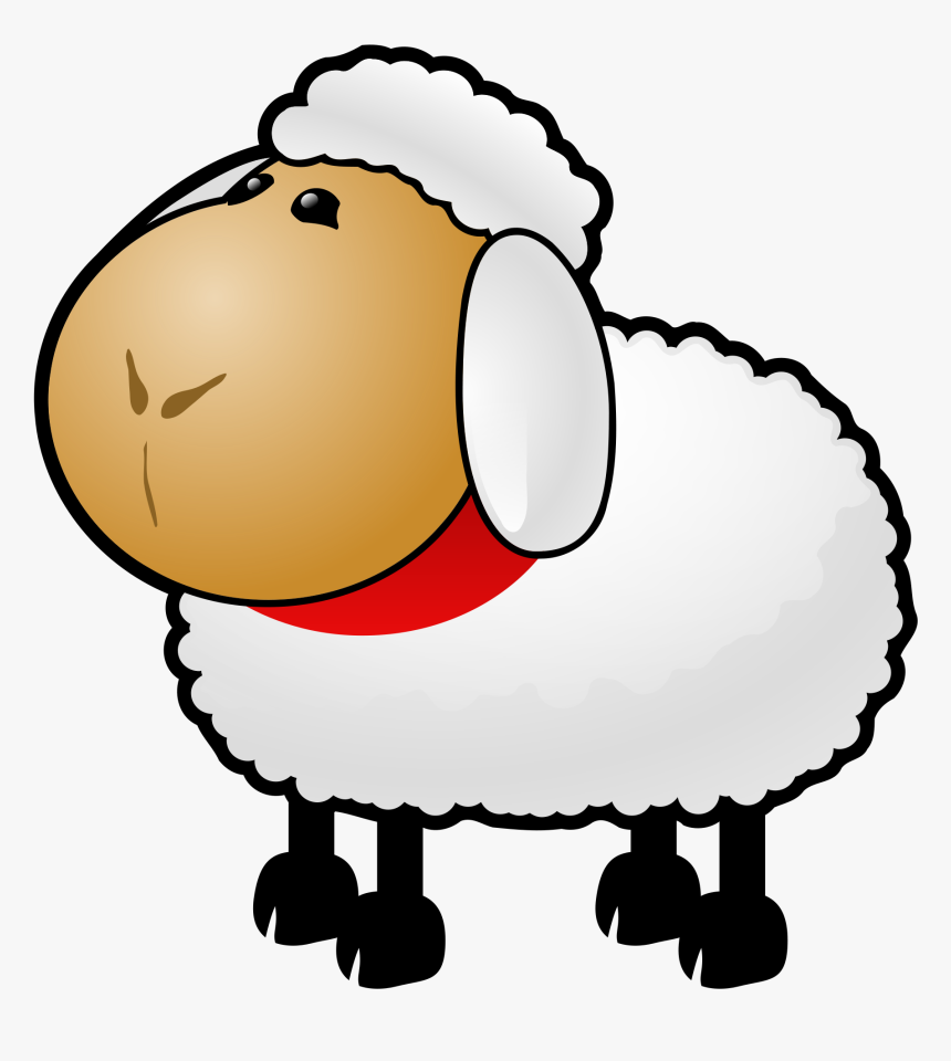 Fuzzy Cartoon Sheep Svg Clip Arts - Sheep Clip Art, HD Png Download, Free Download