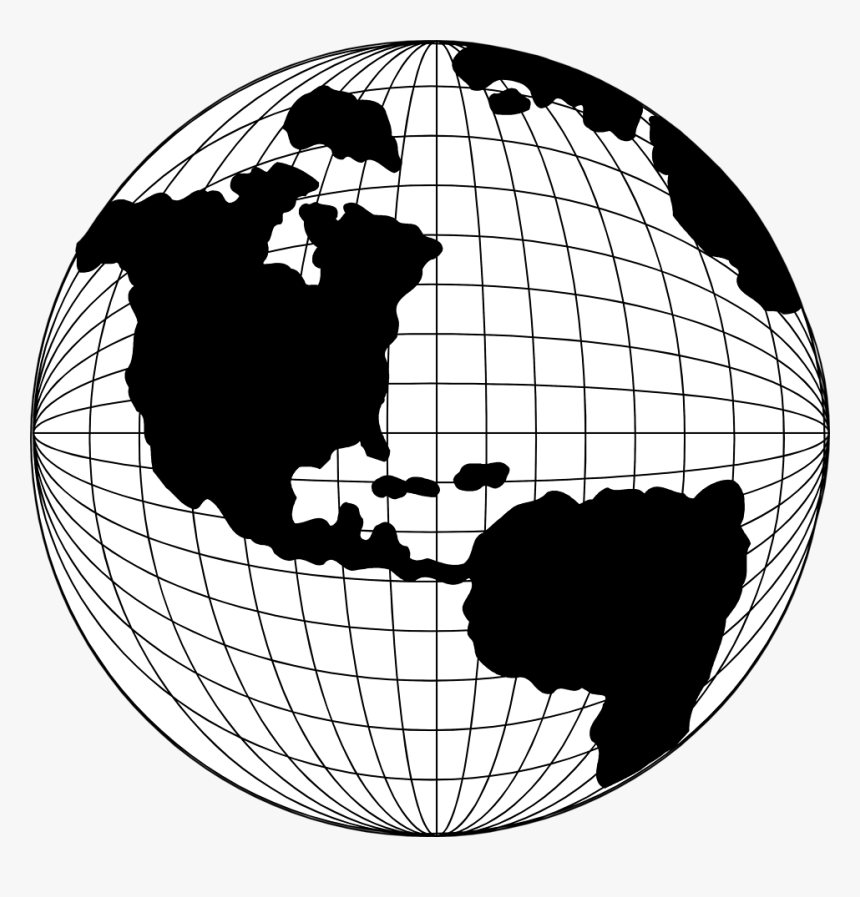 Globe Line Drawing - Globe Line Art Png, Transparent Png, Free Download