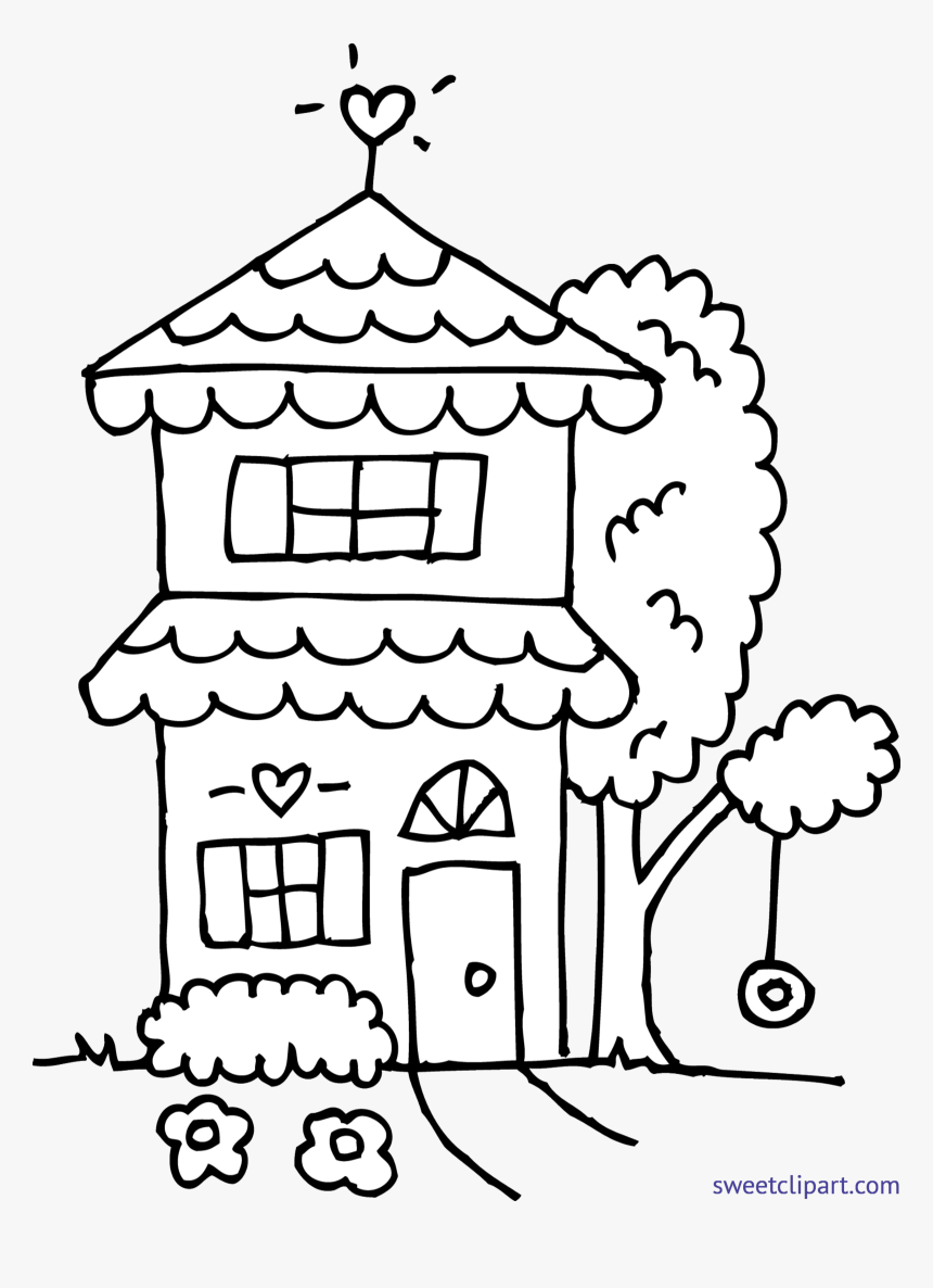 Lake House Free Clipart Black And White - Setting Clipart Black And White, HD Png Download, Free Download