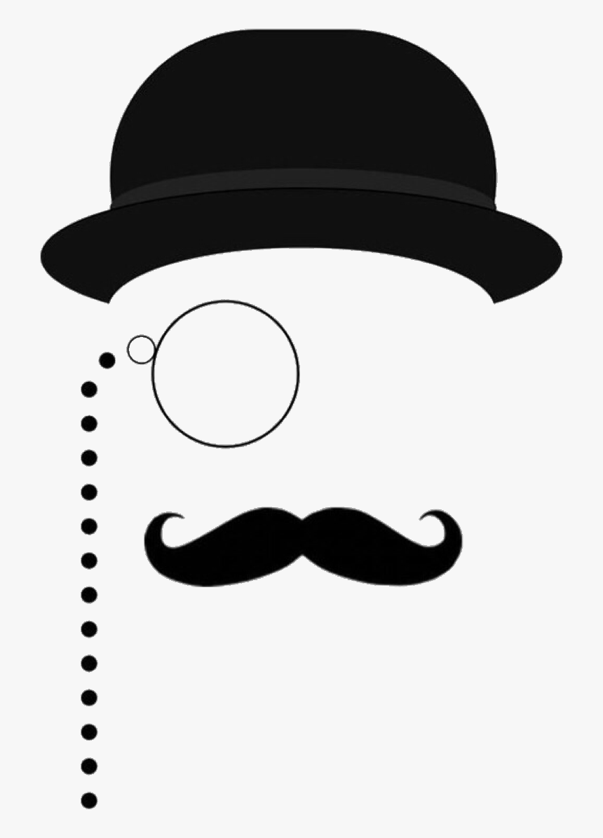 Transparent Monocle Mustache Clipart , Png Download - Mustache And Top Hat Png, Png Download, Free Download