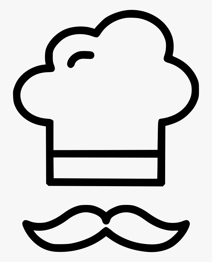 Chef Hat Moustache - Draw A Chef Hat, HD Png Download, Free Download