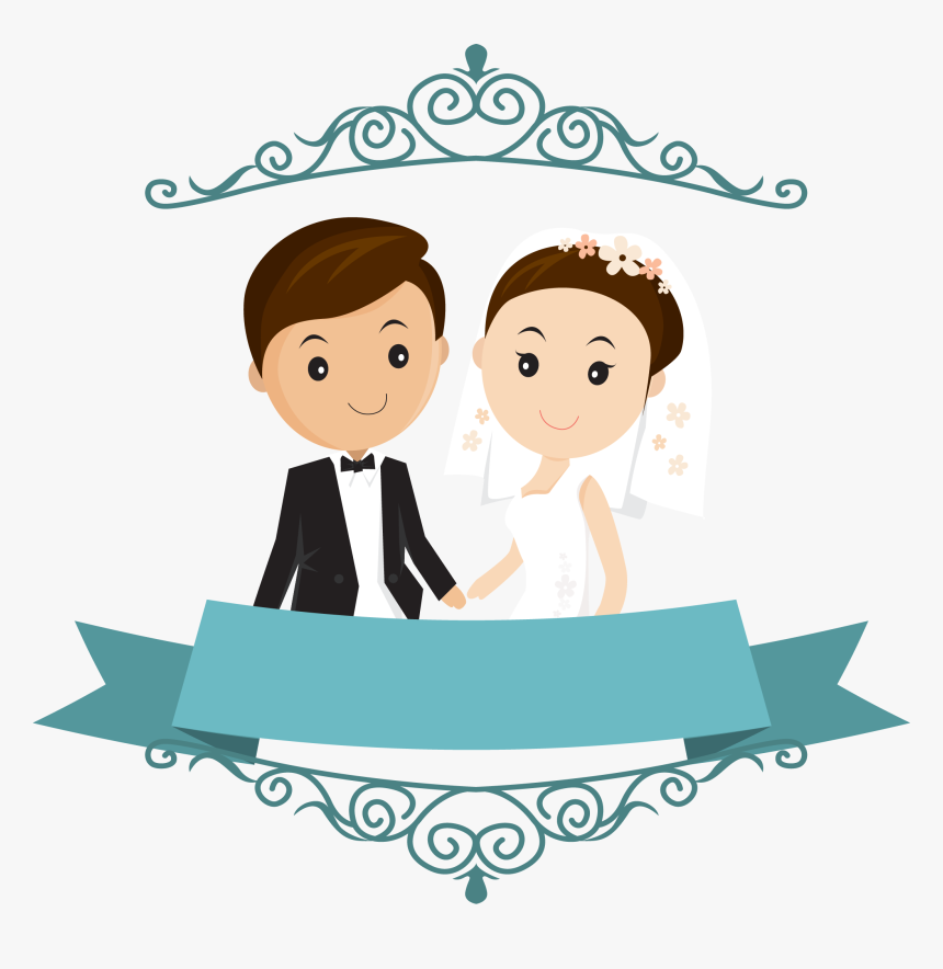 Cartoon Wedding Couple Png, Transparent Png, Free Download