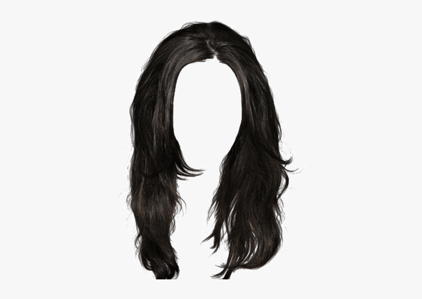 Wig Black Hair Cabelo Hairstyle - Black Hair No Background, HD Png Download, Free Download