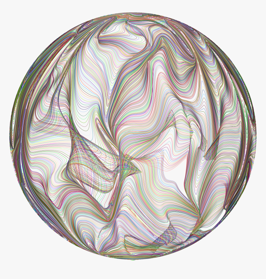 Prismatic Distorted Line Art Sphere Clip Arts - Abstract Geometric Line Png, Transparent Png, Free Download