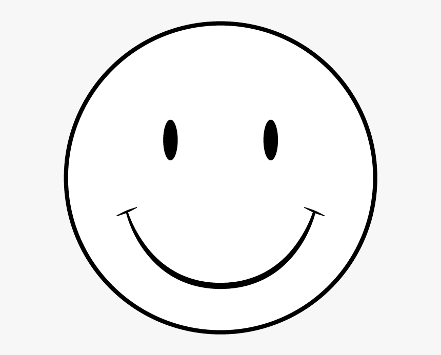 Happy Face Black And White - White Smiley Face Png, Transparent Png - kindpng