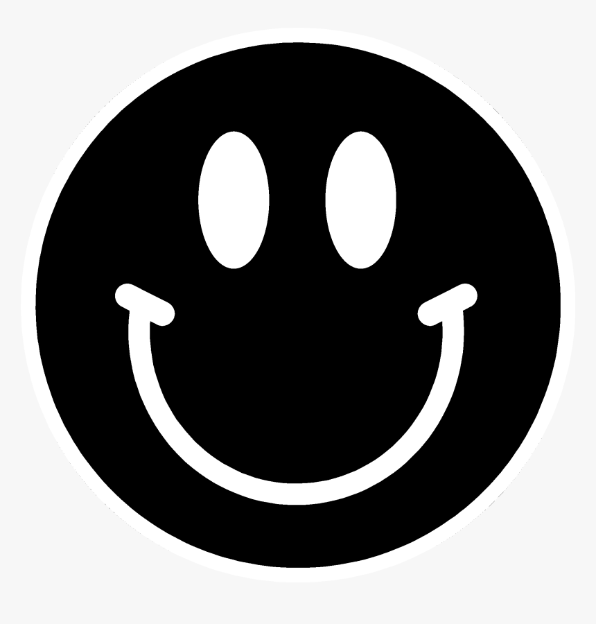 Smiley Black And White Emoticon Clip Art - Smiley Face Png White, Transparent Png, Free Download