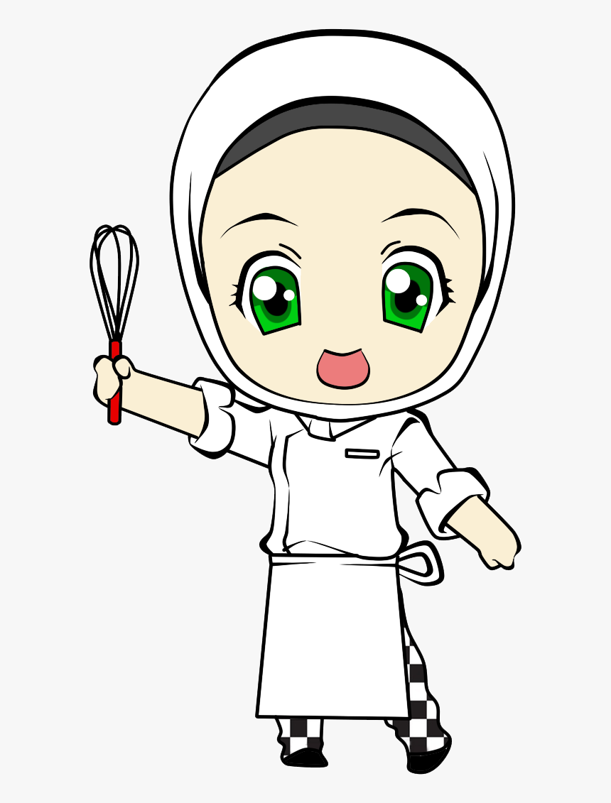 Cartoon Girl Chef Adorable - Girl Chef Cartoon Png, Transparent Png, Free Download