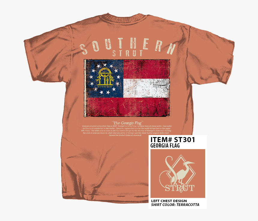 St301 - Southern Strut Flag Shirt, HD Png Download, Free Download