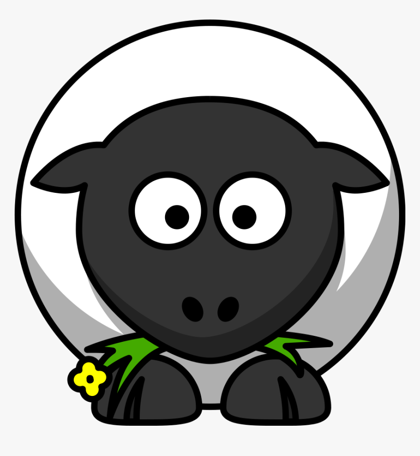 Sheep, Round, Cartoon, Face, Lamb, Eating, Farm, Animal - Cartoon Farm Animal Clipart, HD Png Download, Free Download