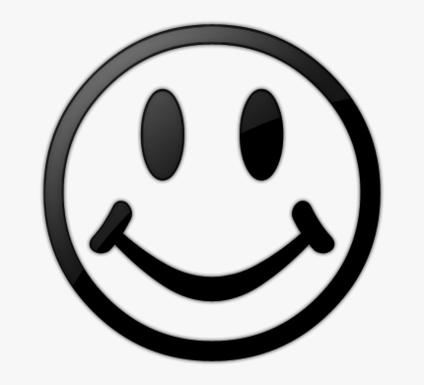 Smiley Face Clip Art Black And White Smiley Face Black - Smile Emoji Black And White, HD Png Download, Free Download