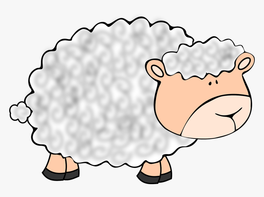 Fuzzy Sheep Clip Art, HD Png Download, Free Download