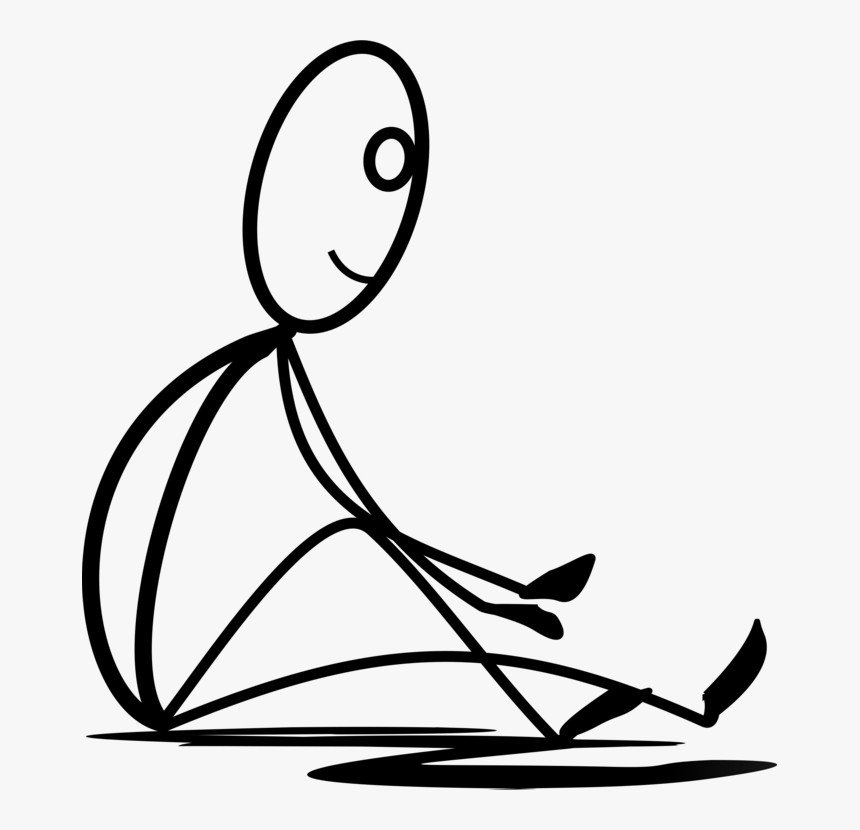 Stick Figure Sitting Down, HD Png Download, Free Download