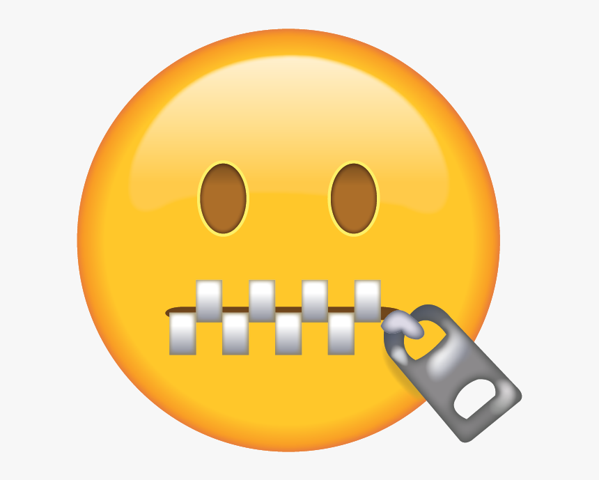 Zipper Mouth Emoji, HD Png Download, Free Download