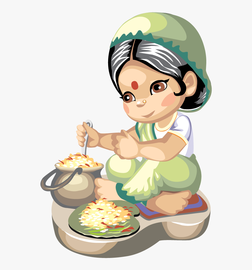Picture Black And White Images Of Png Spacehero Pictures - Indian Woman Cooking Vector, Transparent Png, Free Download