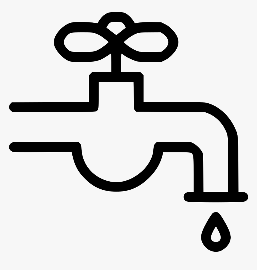 Tap Water Png Black And White - White Tap Water Icon, Transparent Png, Free Download