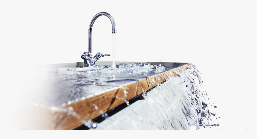 Sink - Kitchen Sink Overflowing With Water, HD Png Download, Free Download