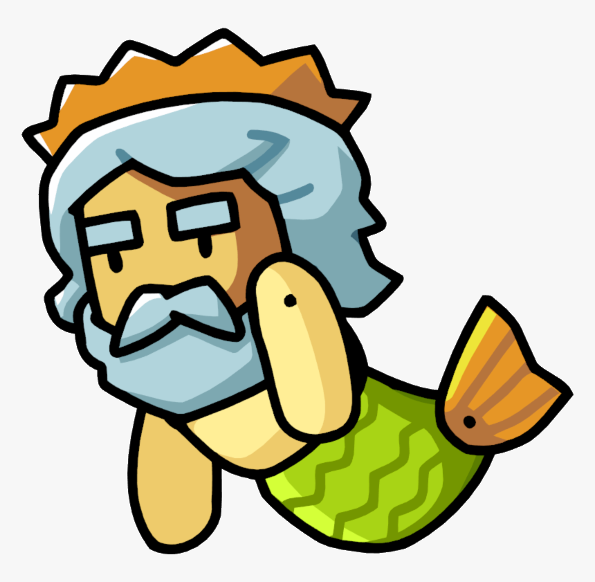 Transparent Poseidon Trident Png - Cartoon Poseidon Greek God, Png Download, Free Download