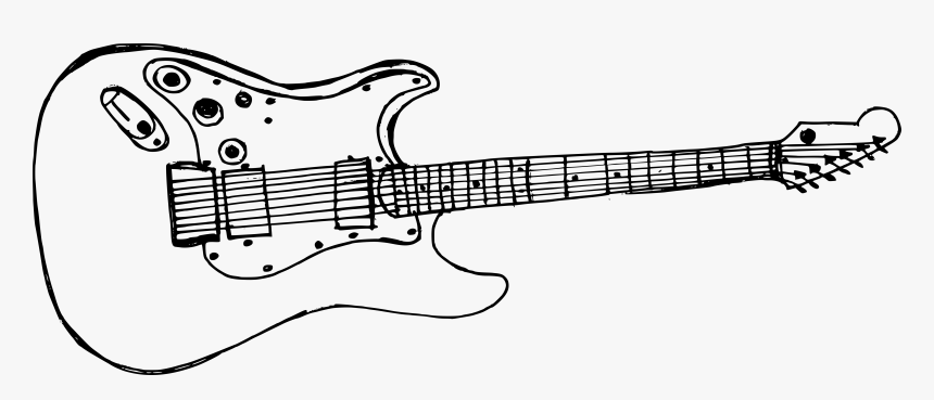 Electric Guitar Drawing Png, Transparent Png, Free Download