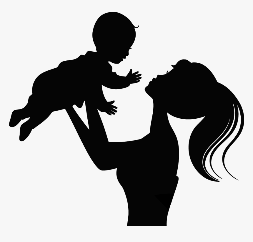 Silhouette Child Infant Mother - Transparent Mother And Baby Silhouette ...